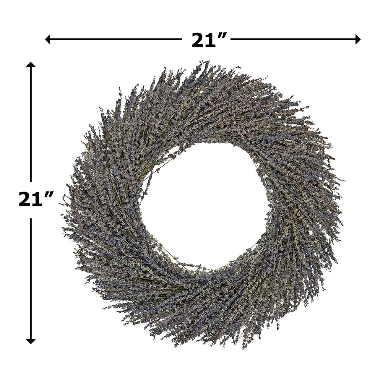 Preserved Decorative Real Dried Lavender Wreath – Purple