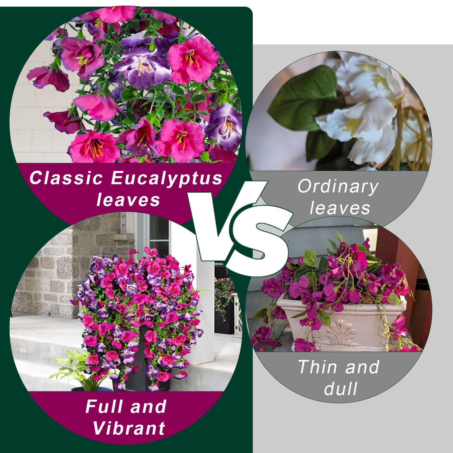 Artificial Hanging Flowers for Outdoors Decor, Fake Silk Hibiscus Long Traili…