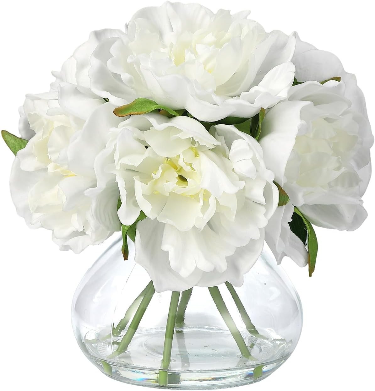 Artificial Silk Flower Arrangement w/ Glass Vase Faux Water Table Wedding Decor