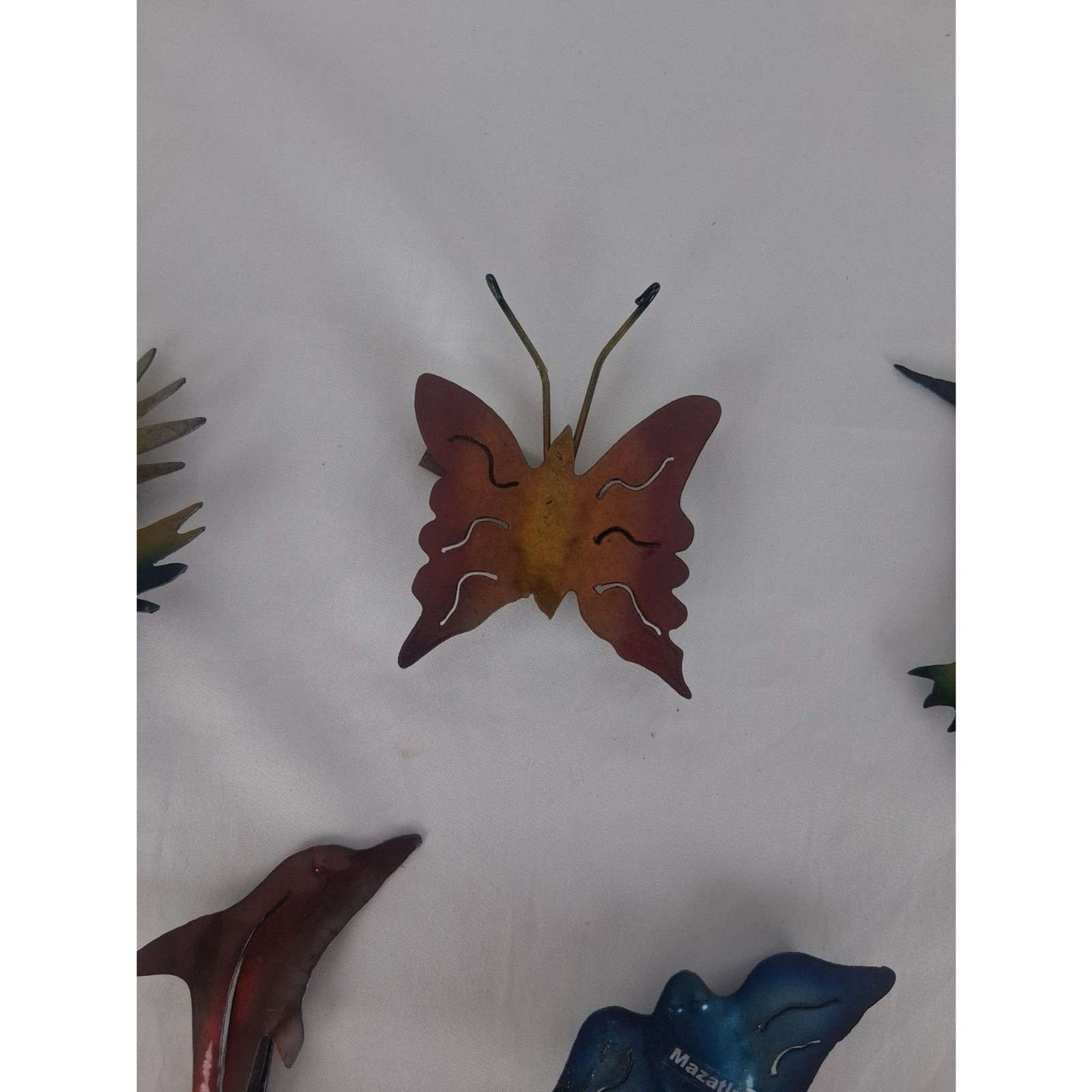 5 Colorful Metal Refrigerator Magnets Hummingbirds Butterfly Dolphin Stingray