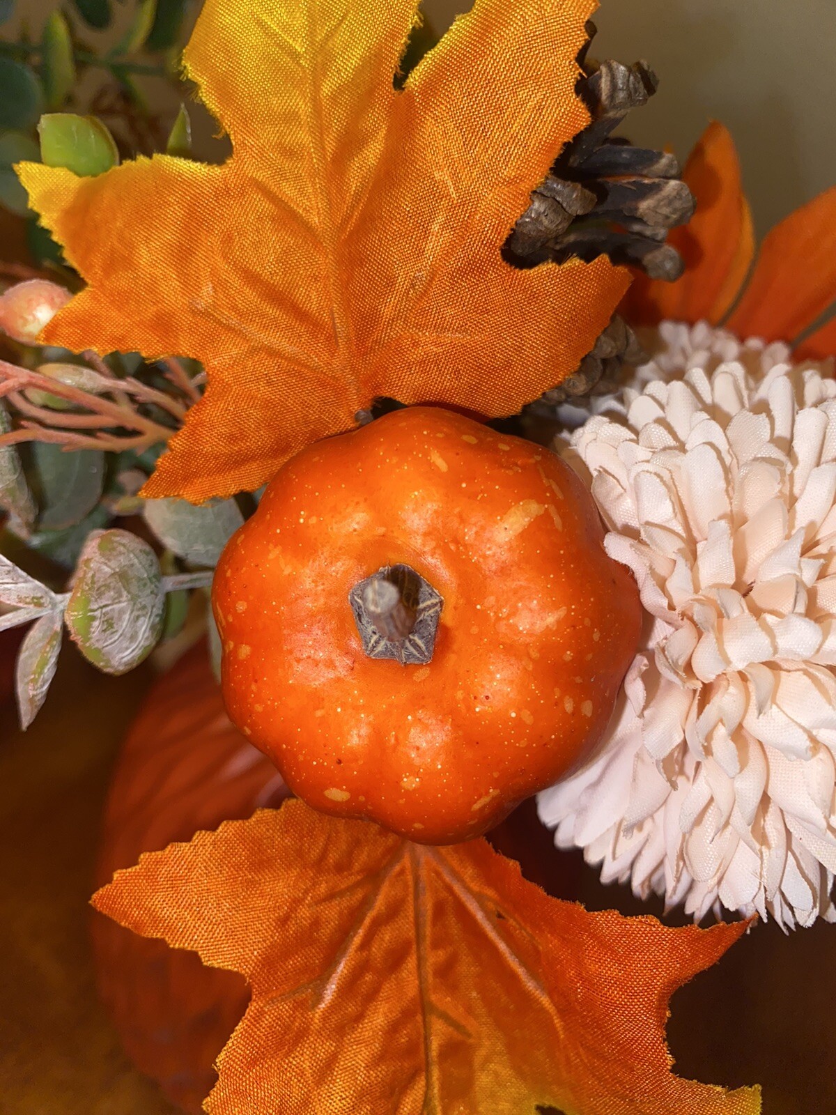 Autumn Fall Décor Flowers Floral Arrangement Gift Set Of 2