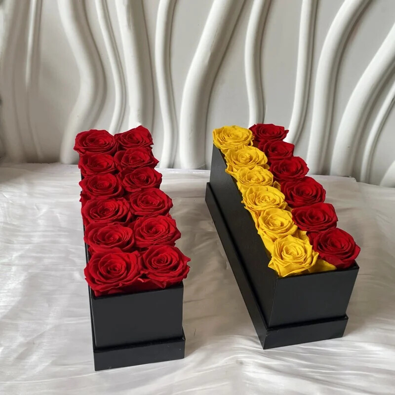Wholesale eternal roses True preserved flowers in gift box for Surprises gift