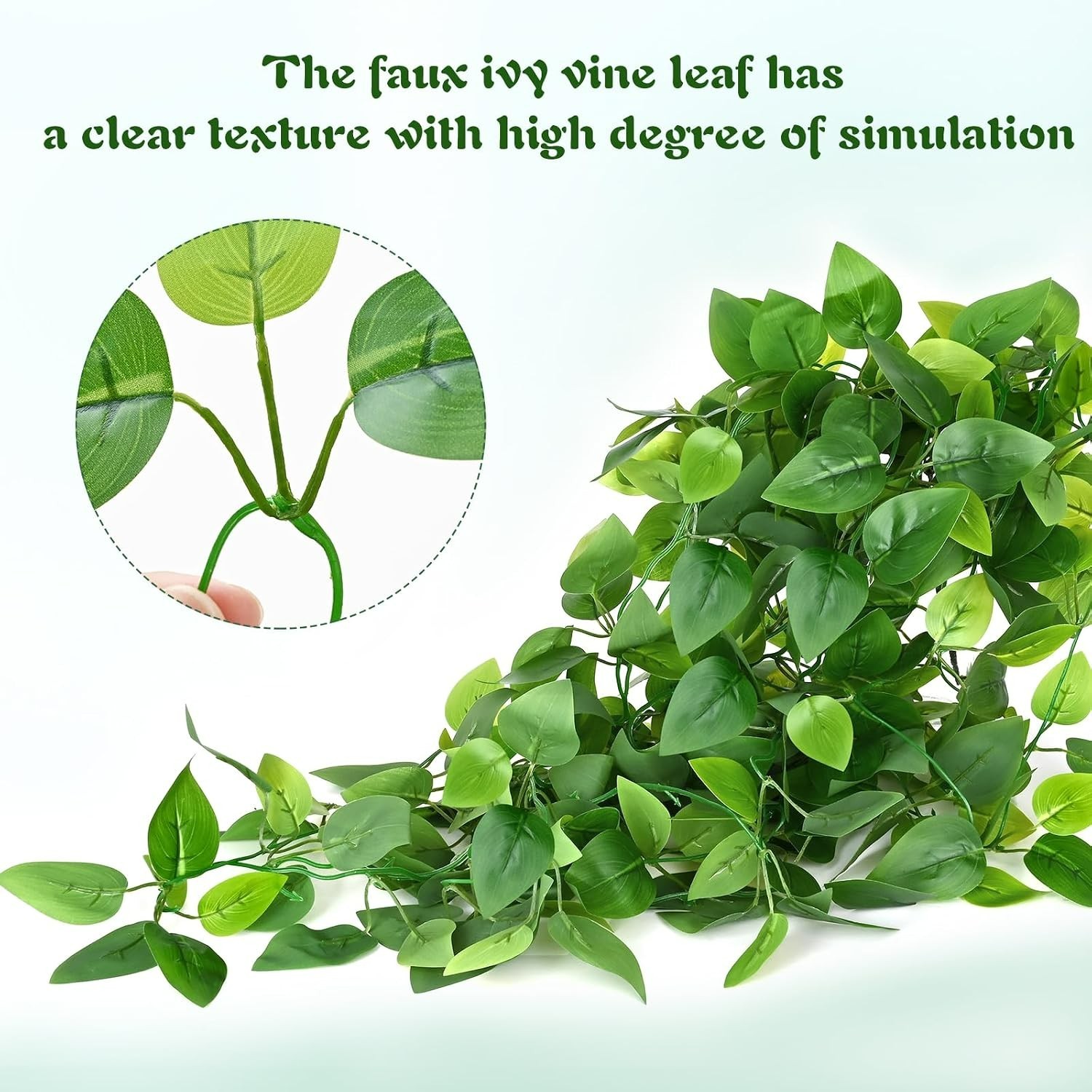 Lifelike 42-Inch Faux Ivy Hanging Plants – 4pcs for Effortless Home Aesthetics