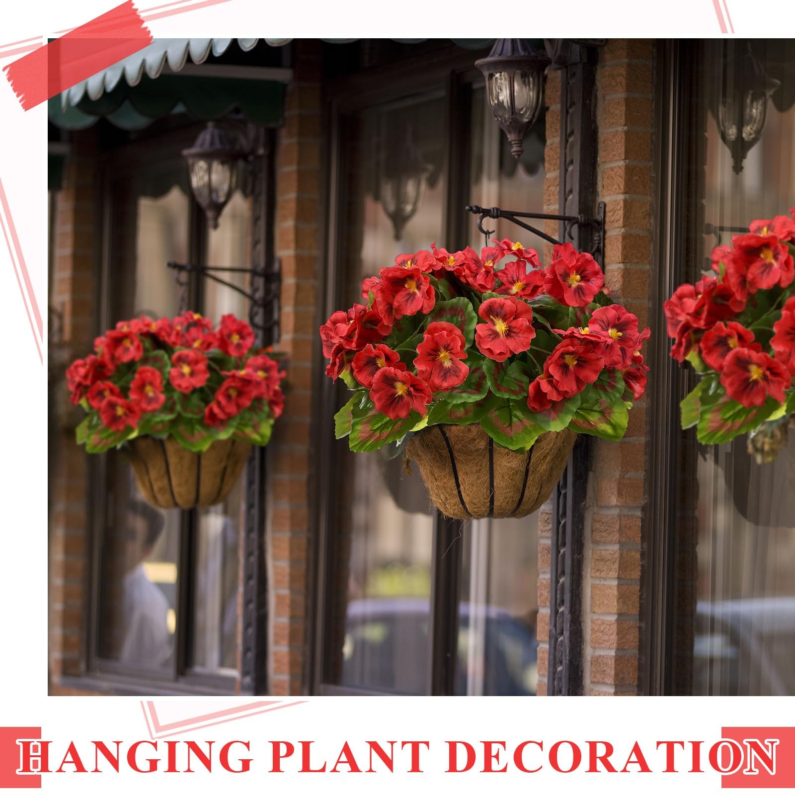 8 Pcs Artificial Geranium Flowers Silk Geraniums for Outdoors Faux Bushes Out…