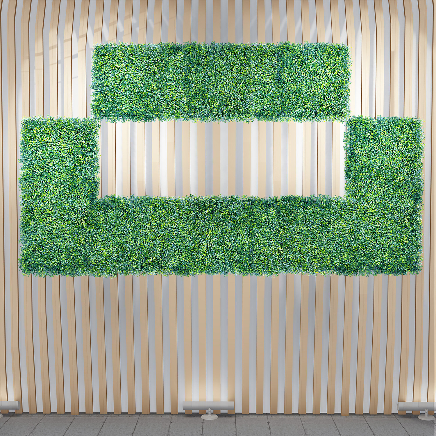 20″ Artificial Milan Leaves Mat Faux Fence Panel Wall Decor Grass Plant Hedge