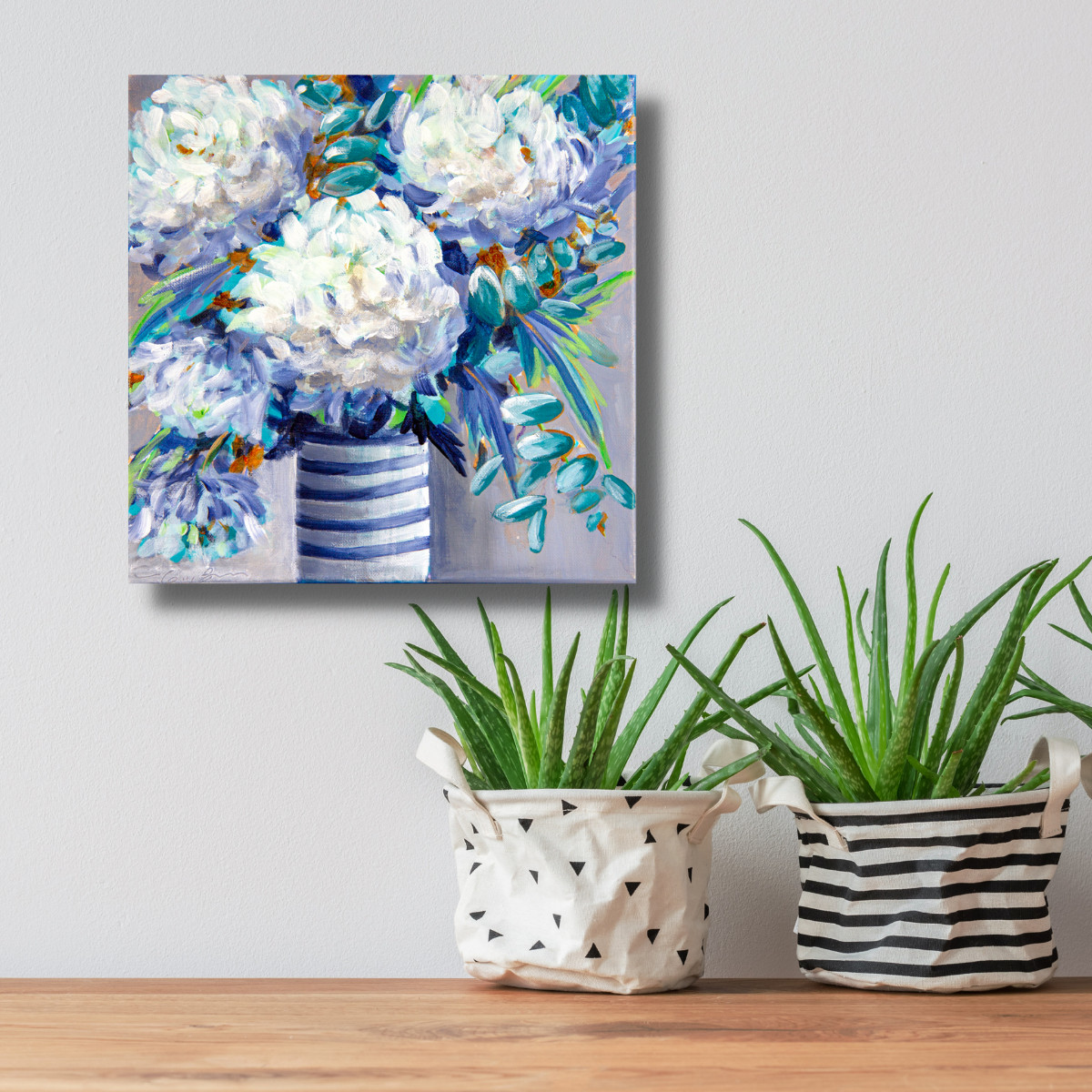 Contemporary Art Floral on canvas, original painting direct from artist