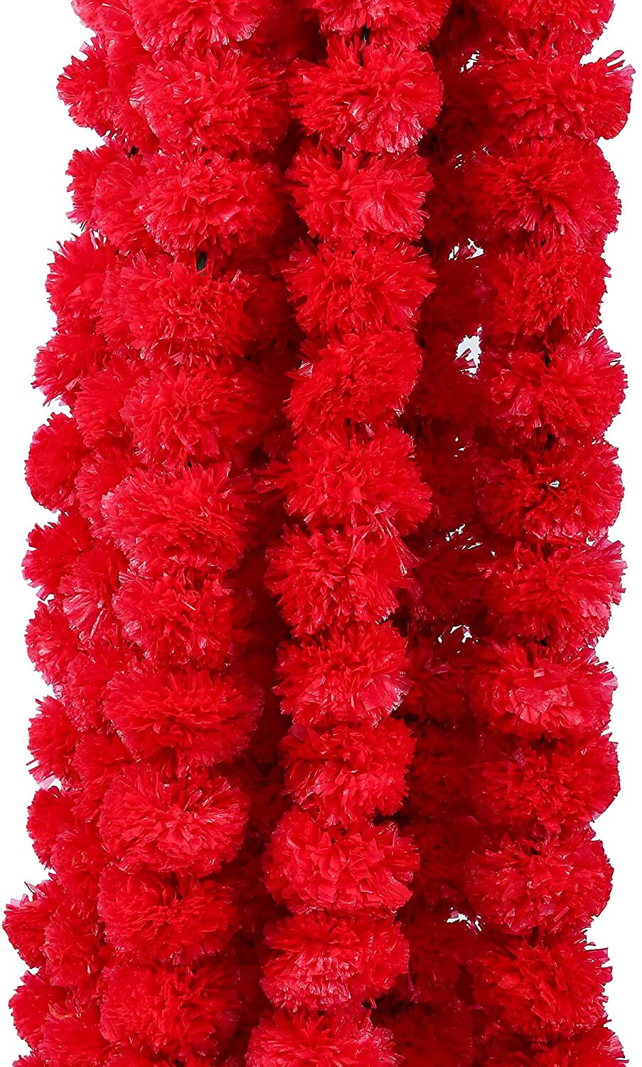 Artificial Marigold Flower Garlands Diwali Indian Wedding Party Decoration Red