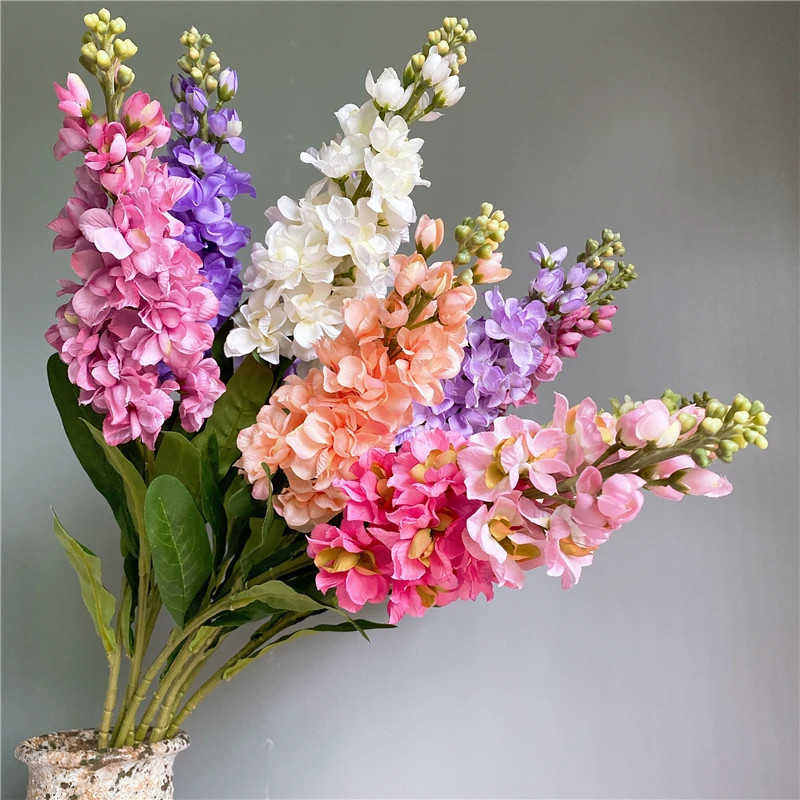 Big Artificial Hyacinth Violet flower branch fleurs artificielles for autumn fal