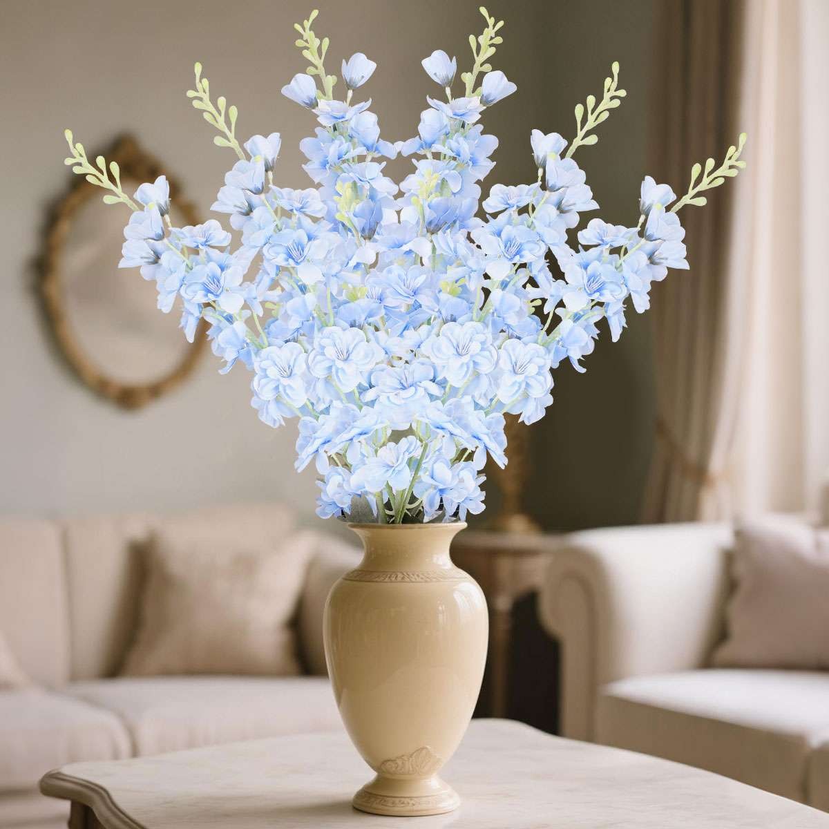 LOT Artificial Flowers Delphinium Long Silk Larkspur Flowers Home Garden Decor