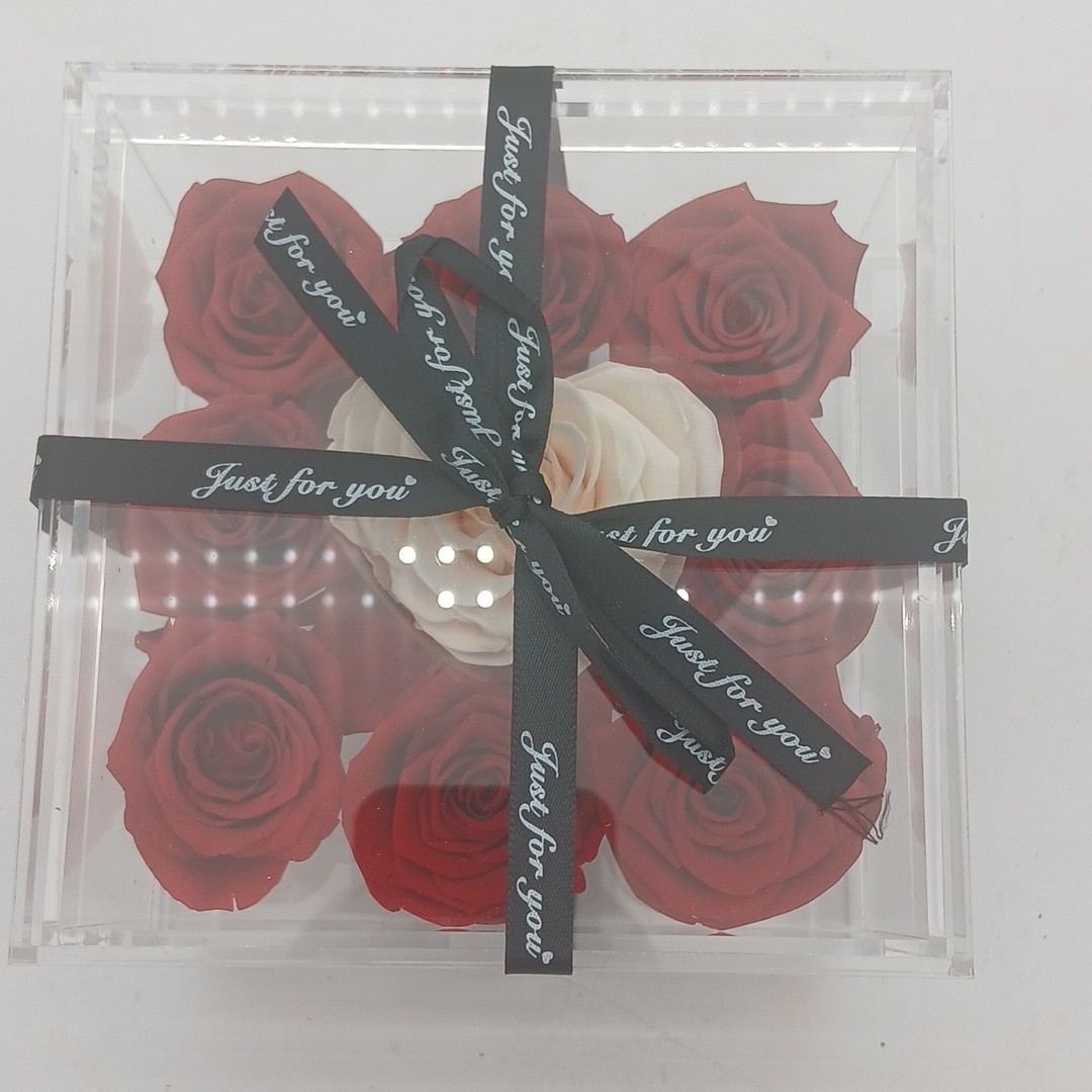 Denana Boutique Just For You Forever Roses 9-8 Red 1 White New
