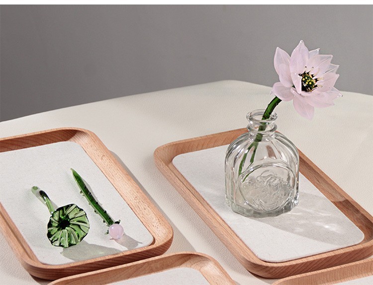 A Set Colored Glaze Lotus Flower Handmade Glass Preserved Flower(NO Vase)