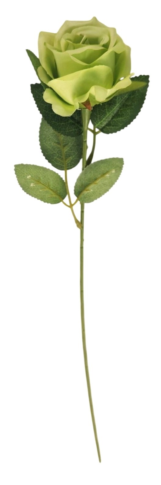 6 Green Rose Stems Faux Roses Lime Green Floral Stems Artificial Roses Farmhouse