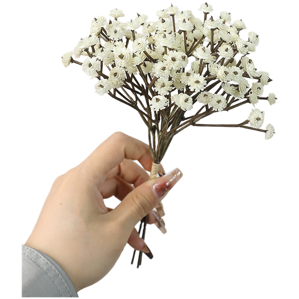3 Stems Artificial Gypsophila Baby Breath Bouquet Lifelike Flowers for Display