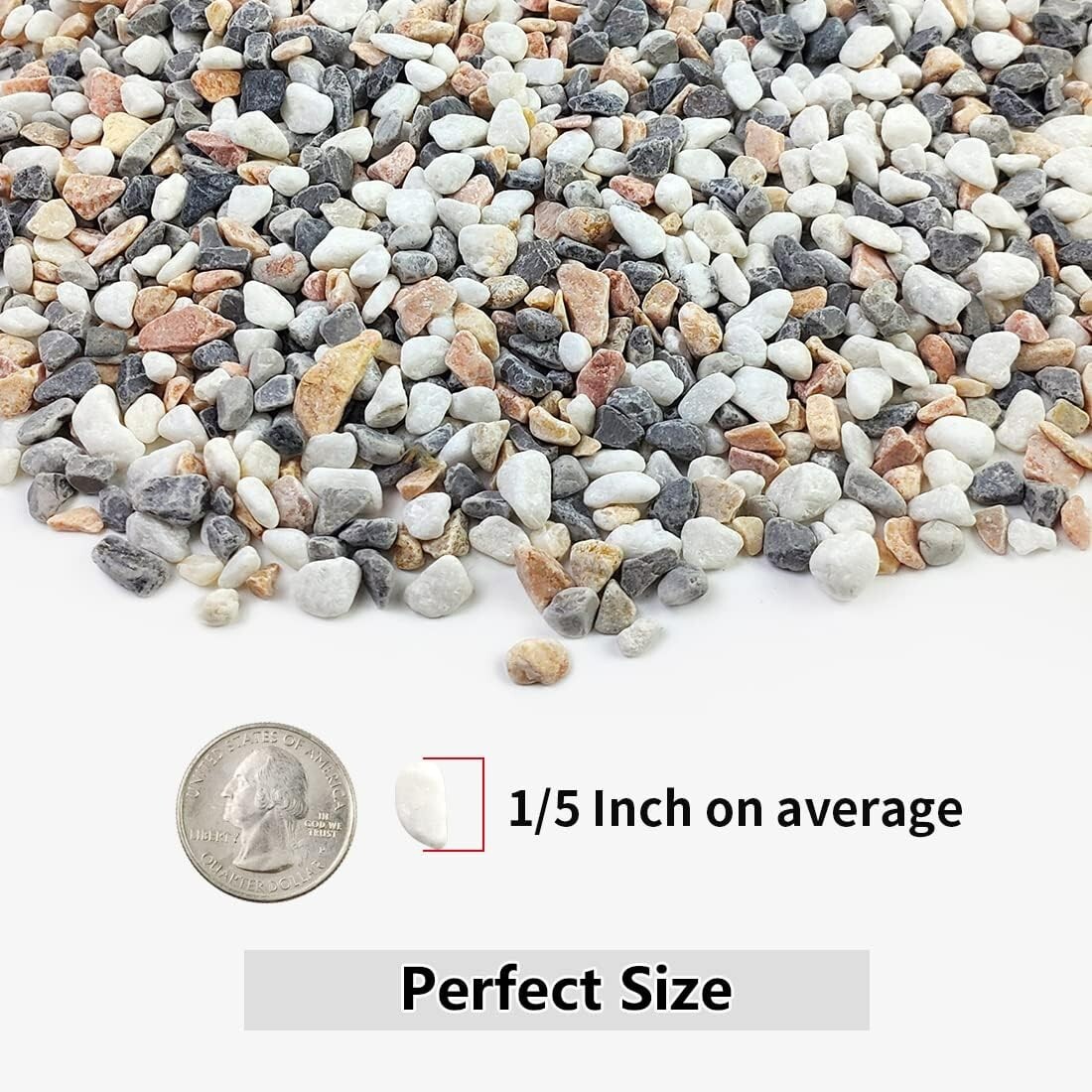 Mixed Color 2LB Gravel Pebbles – Decorative Stones for Plant Drainage & Design