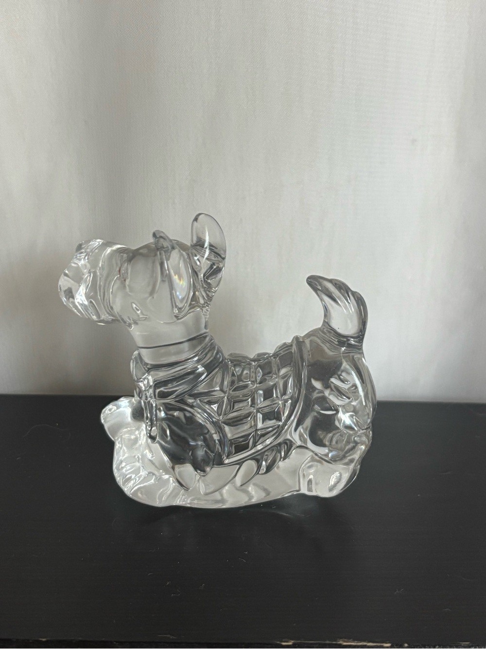Princess House Crystal Scottie Dog Figurine 24 Percent Lead Crystal Vintage 1990