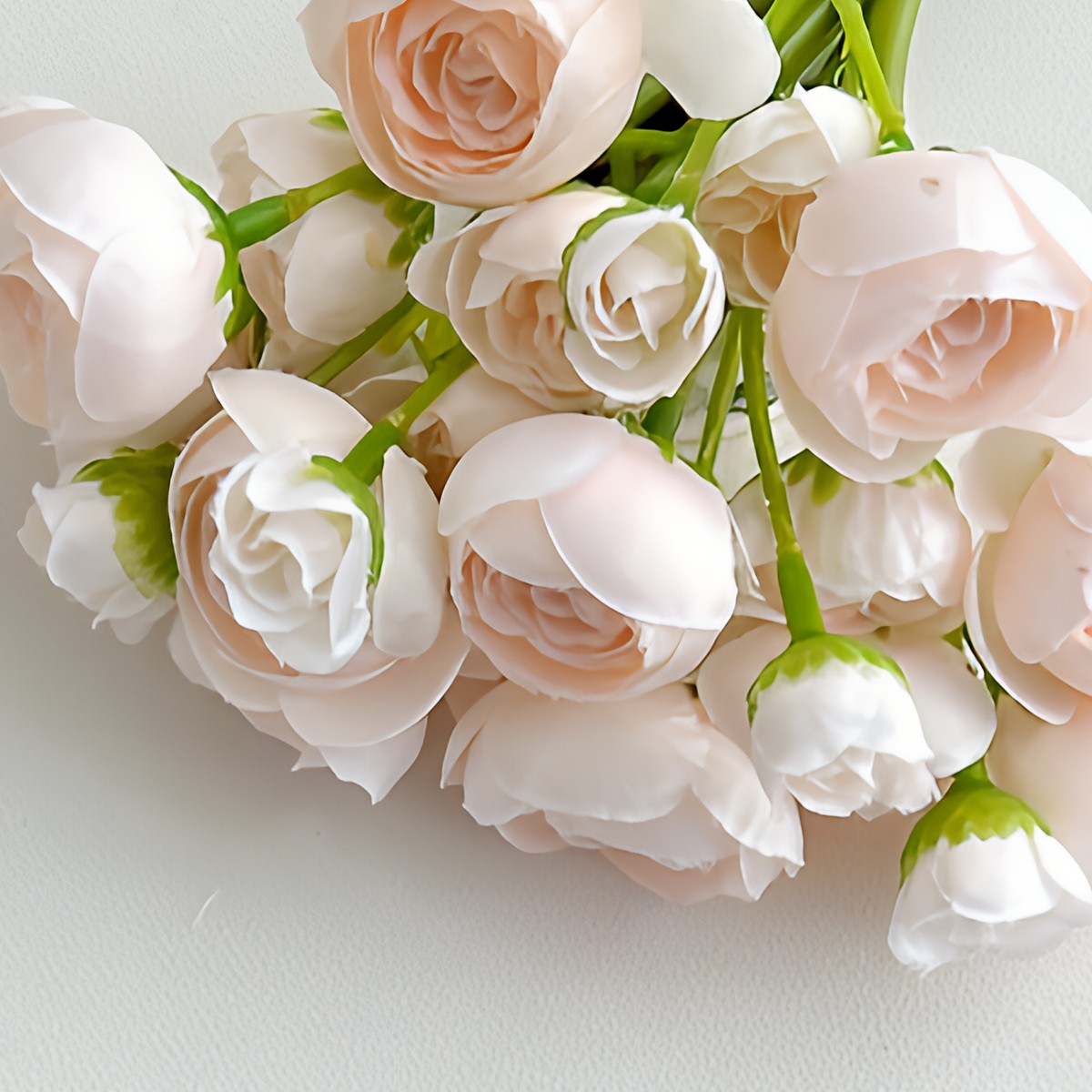 18Pcs Artificial Silk Rose Flowers Ranunculus Bouquet Fake Peony Party Wedding