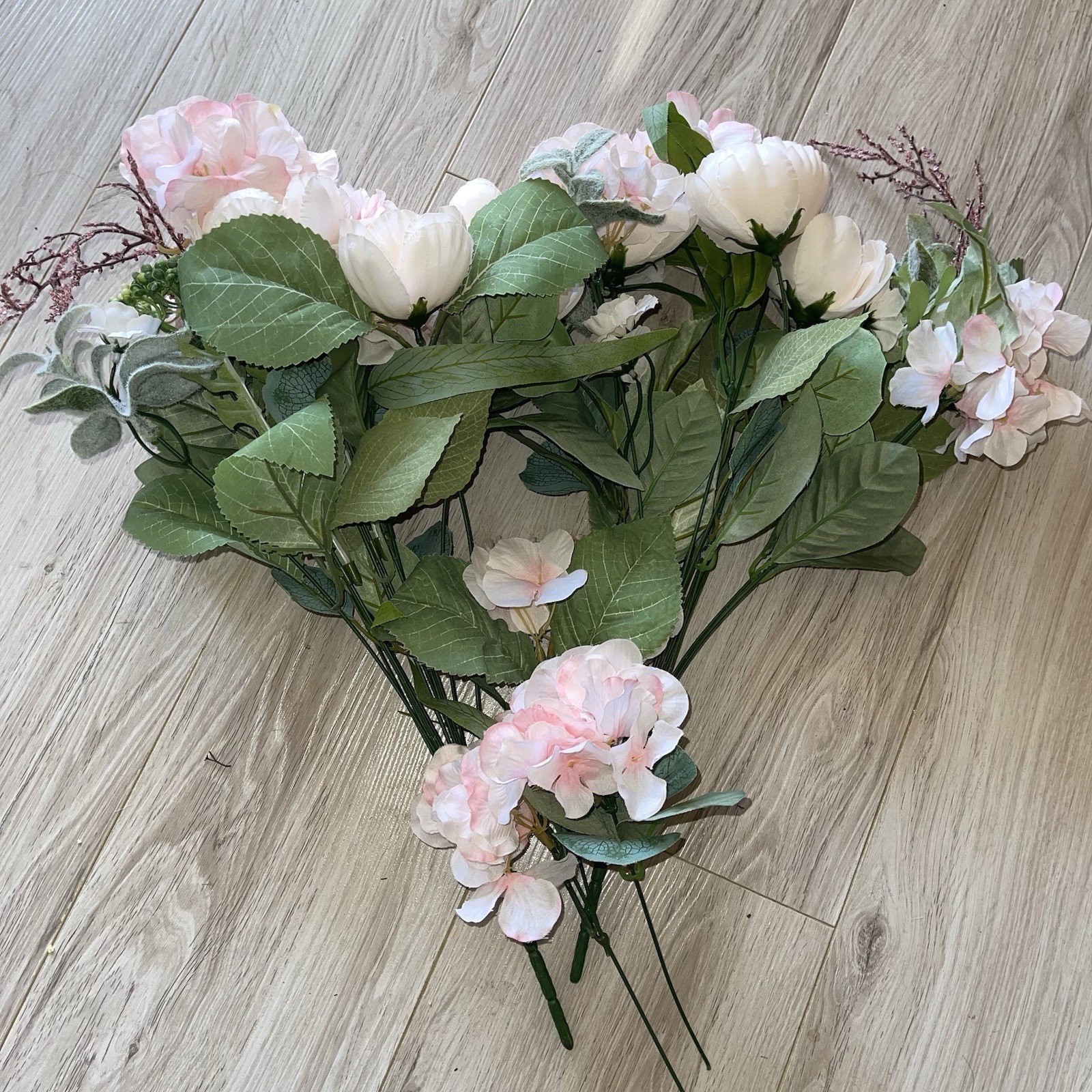 2-3 Bundles Artificial Silk Pink Flowers Plant Floral Bridal Prom Crafts Decor