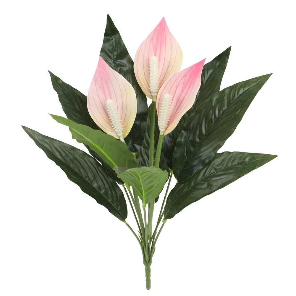 Artificial Plants 42cm White Anthurium Leaves for Wedding Photography Backdrops