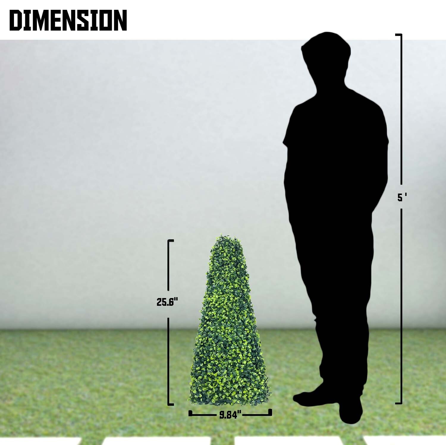 SunShades Depot 20″x20″Boxwood Tower Artificial Greenery Wall Decor Panel