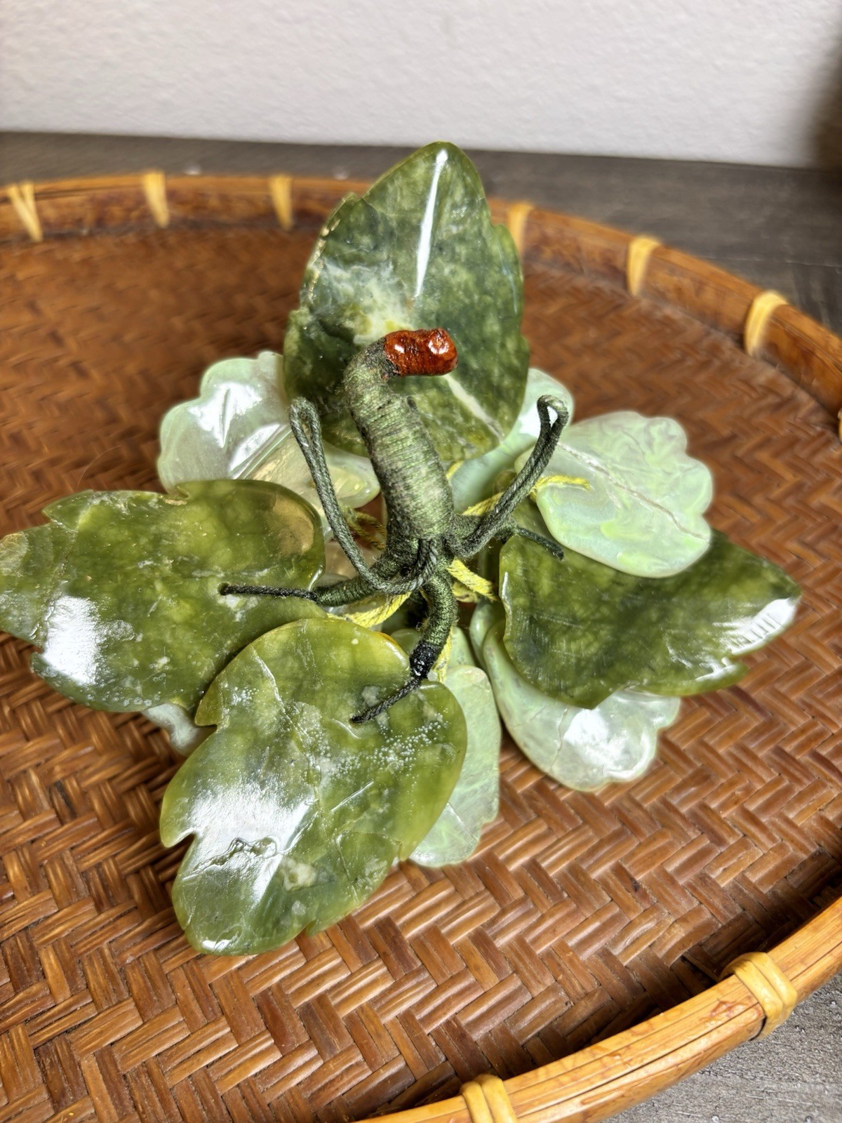 Vintage Jade carved flower