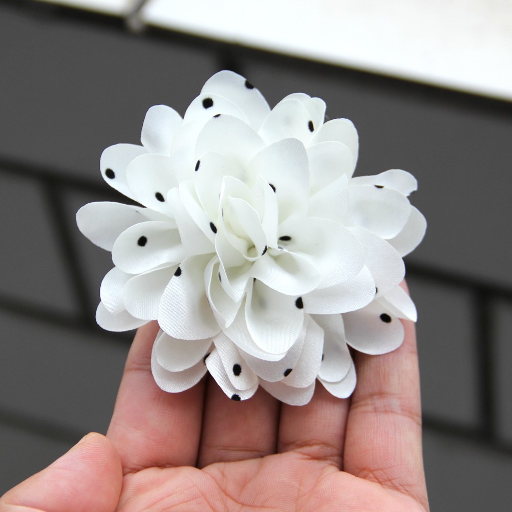 7.8cm Chiffon Decorative Flowers for Wedding Embellishment Fabric Flowers with