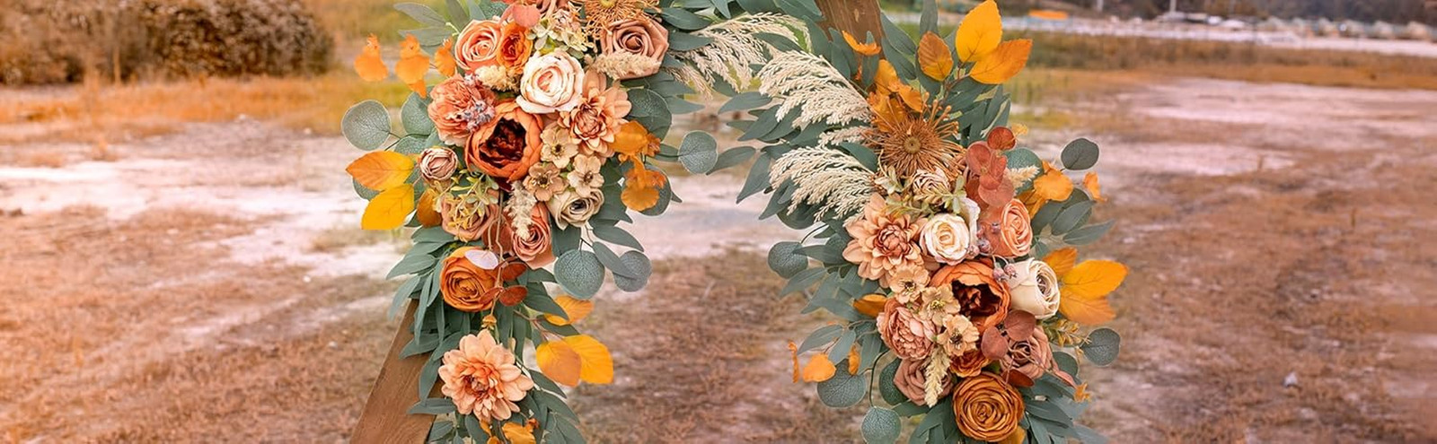 Boho Wedding Arch Flowers – Pack of 2 Large Artificial Floral Swags