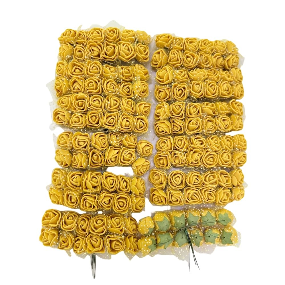 144pcs Mini Artificial Rose Flower Heads and Soft Stem,25mm PE Tiny Rose add …