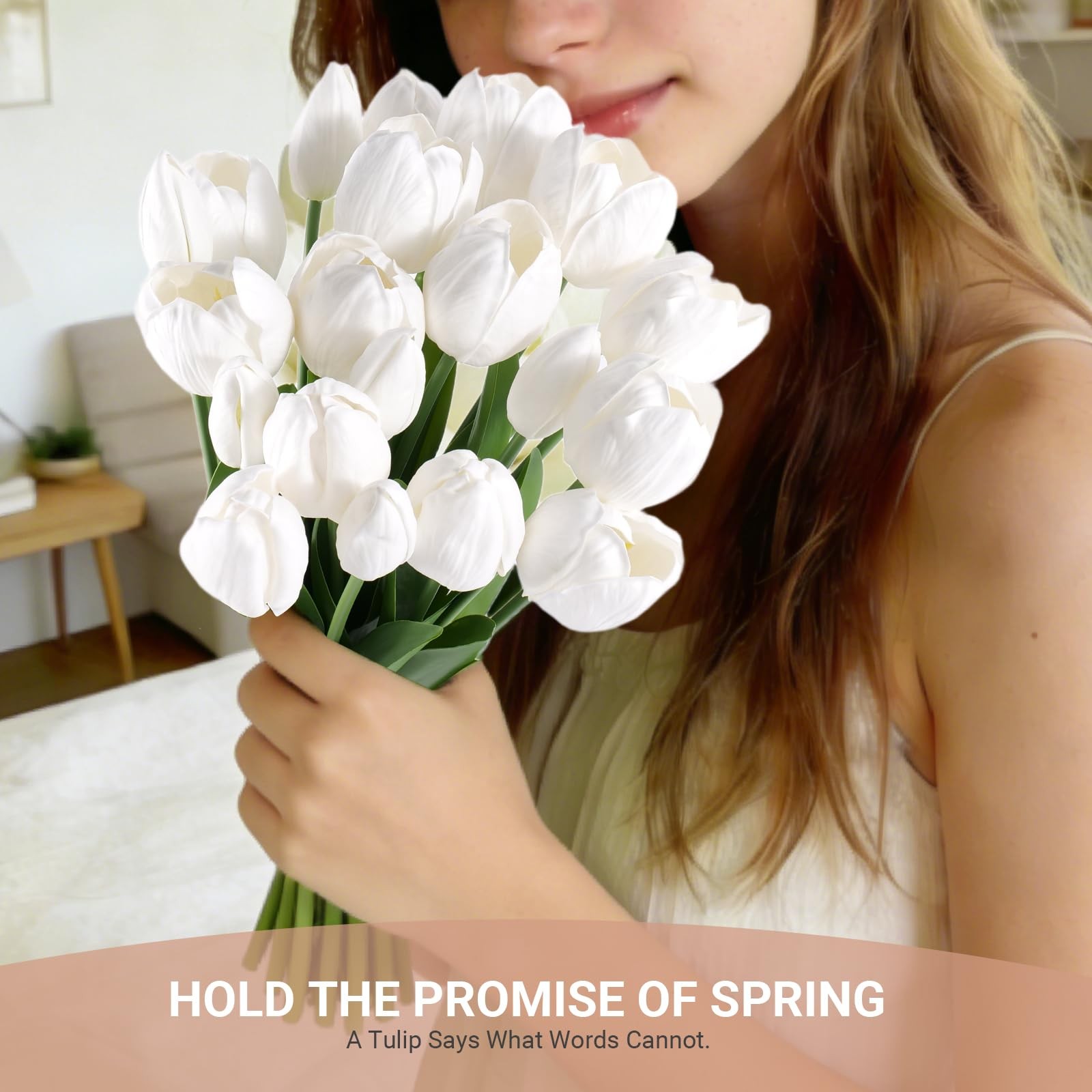20 PCS 16 Inch Real Touch Artificial Fake Tulip Bridesmaid Wedding Bouquet