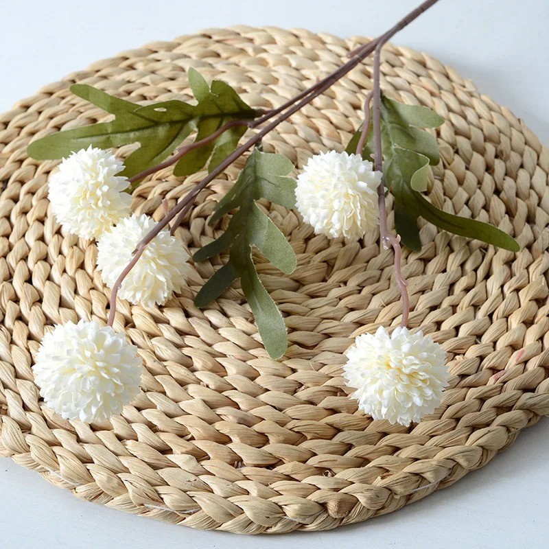 5 Head Artificial Dandelion Flowers Wedding Bridal Bouquet Home Decor