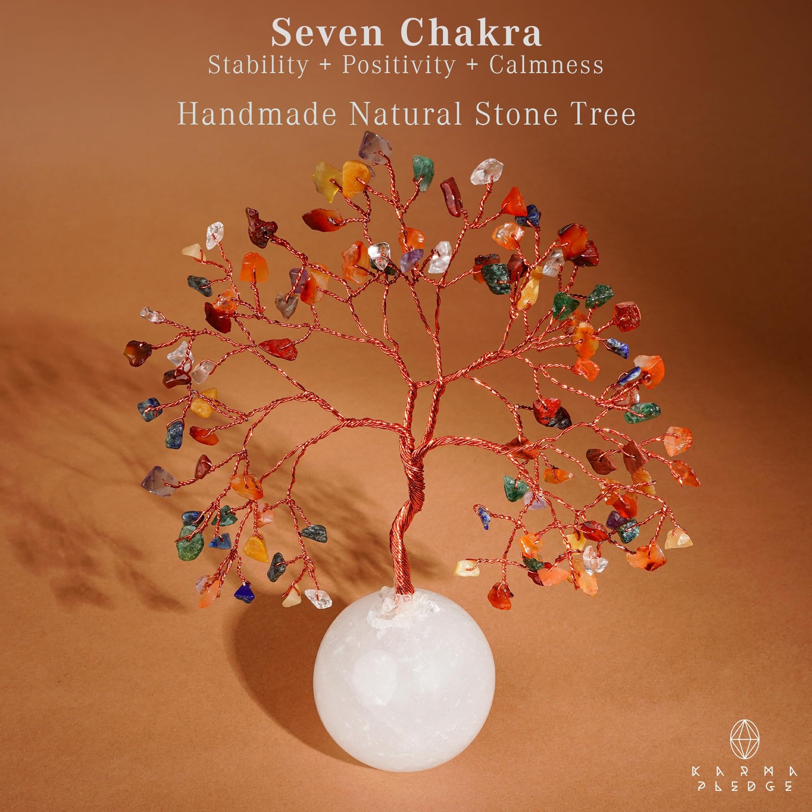 7 Chakra Crystal Tree of Life Gifts for Women, Handmade Home and Office Decor…