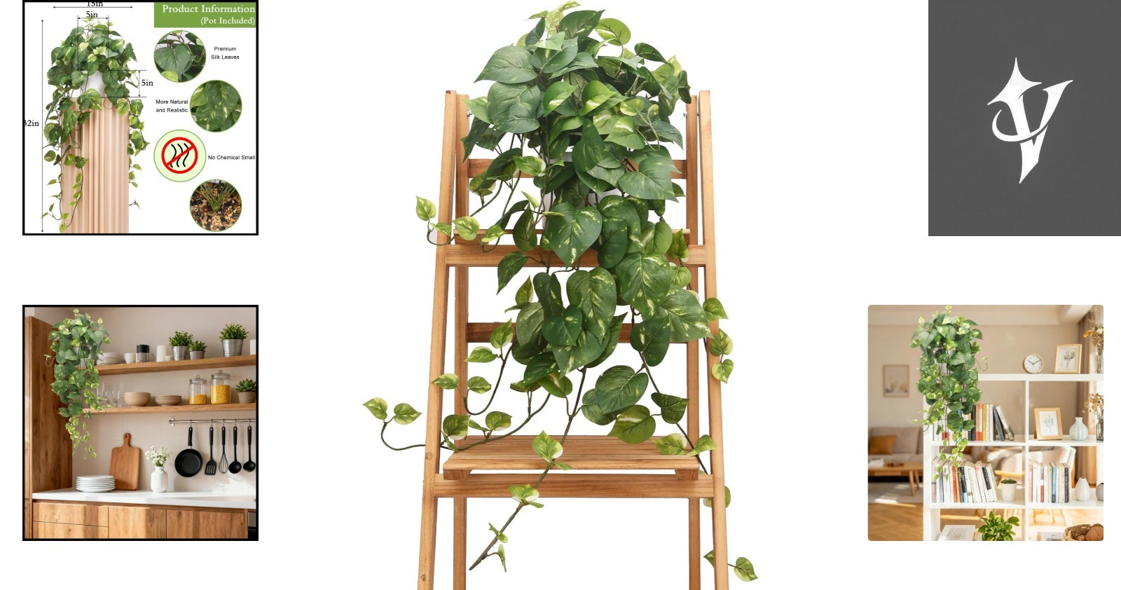 Artificial Pothos Plant in Chic Pot – Enhance Your Home’s Aesthetic Gracefully