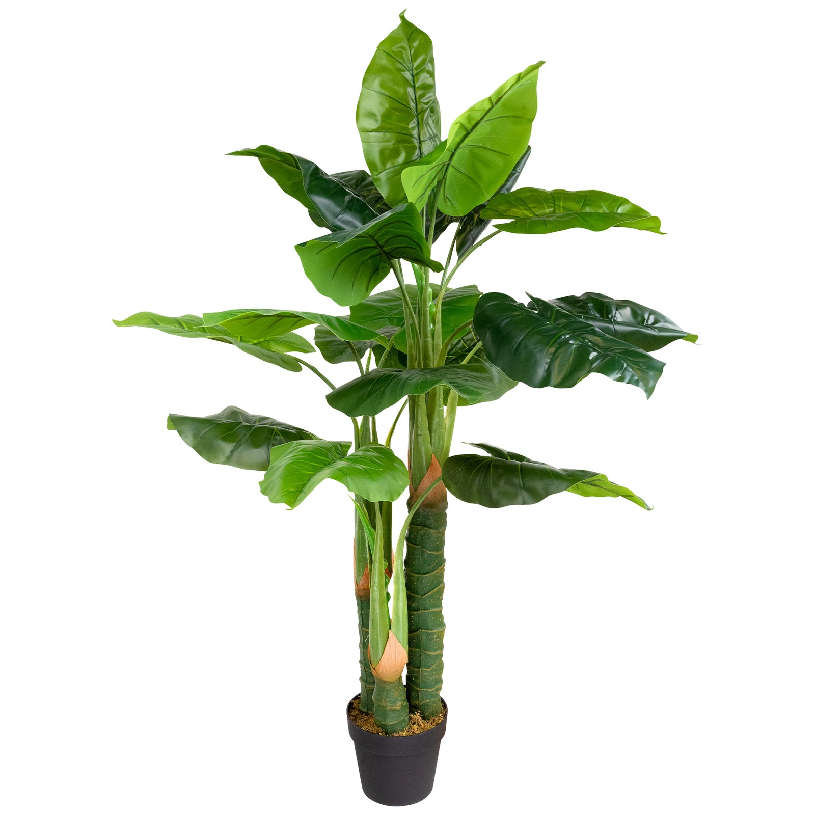 Northlight 49 Two Tone Green Wide Taro Leaf Artificial Potted Floor Plant