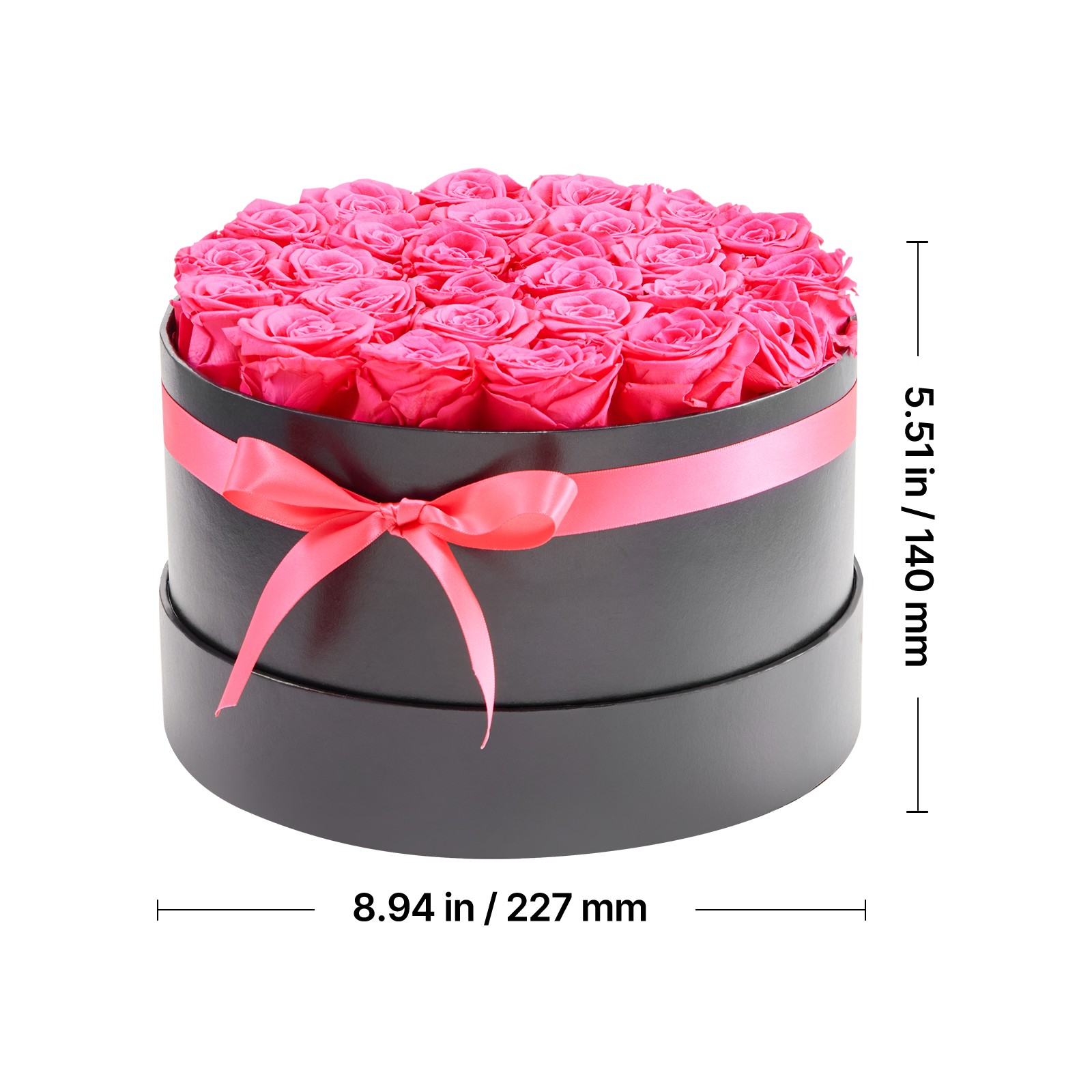 Uimoso 27 Preserved Roses in Round Box – Long-Lasting Red Bouquet