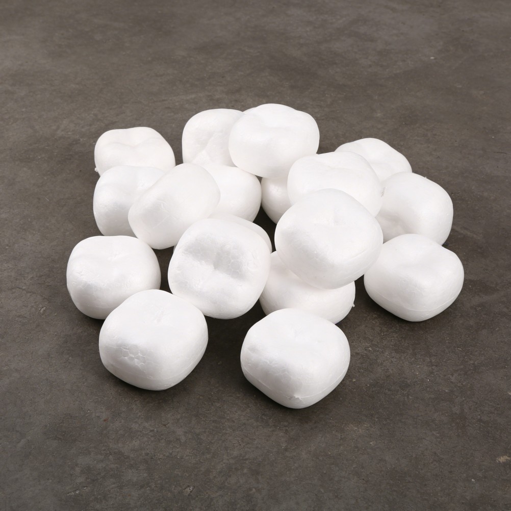 20Pcs Reusable White Foam Craft Balls for Home Decoration and Art Projects