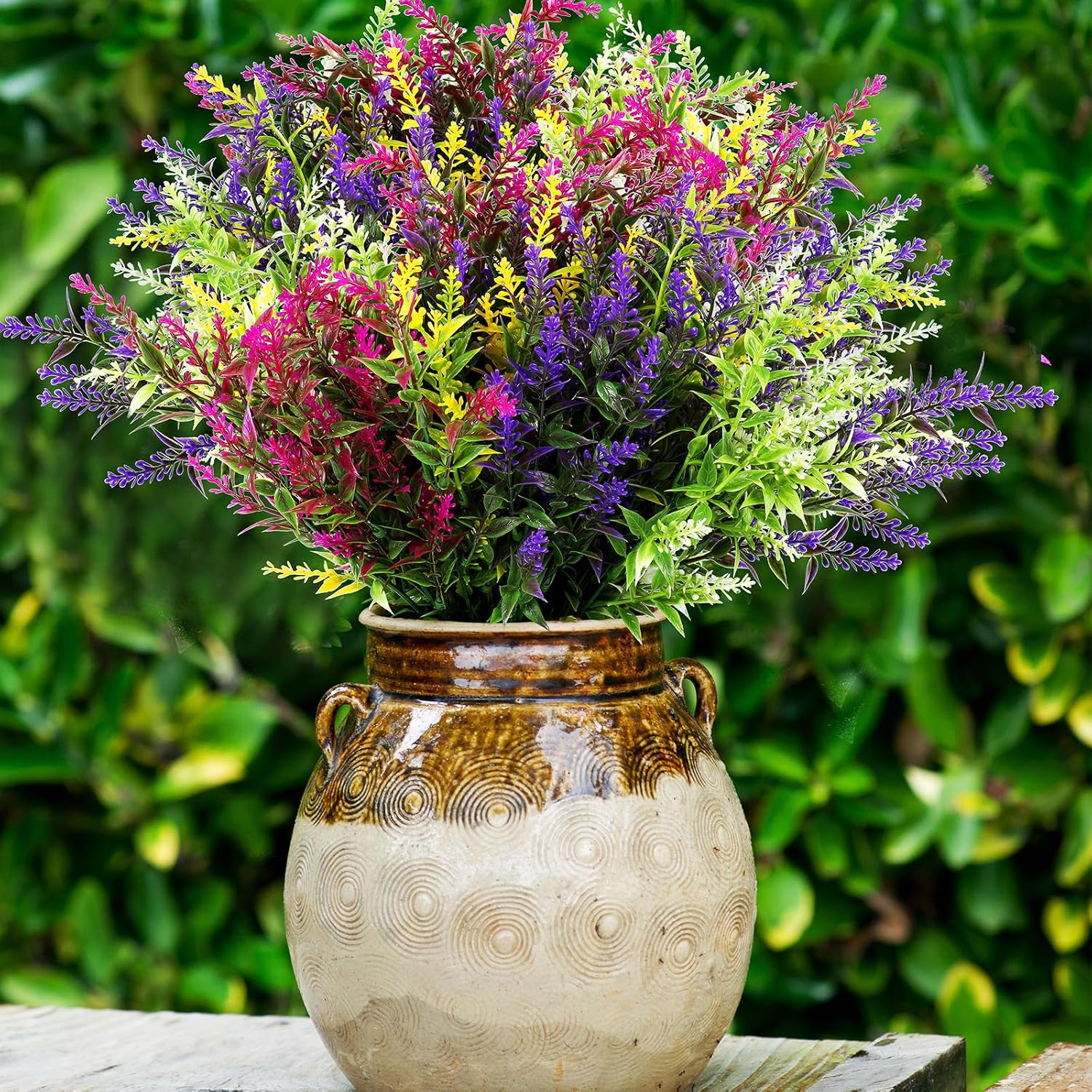 48 Bundles UV Resistant Lavender Flowers – No Fade Faux Plants for Decor