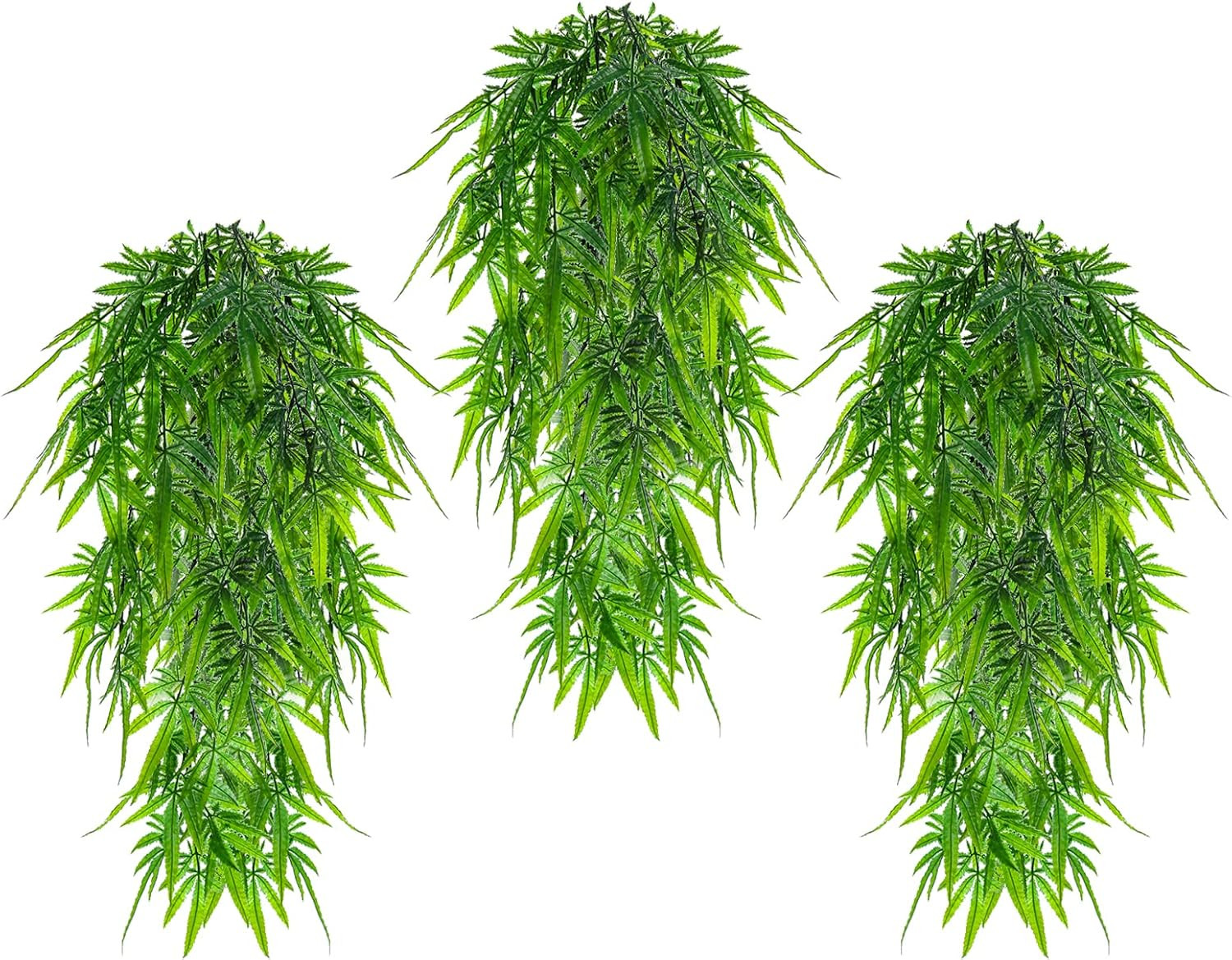Garland Hanging Vines 3 PC Artificial Leaves Fake Greenery Faux Plants Realistic
