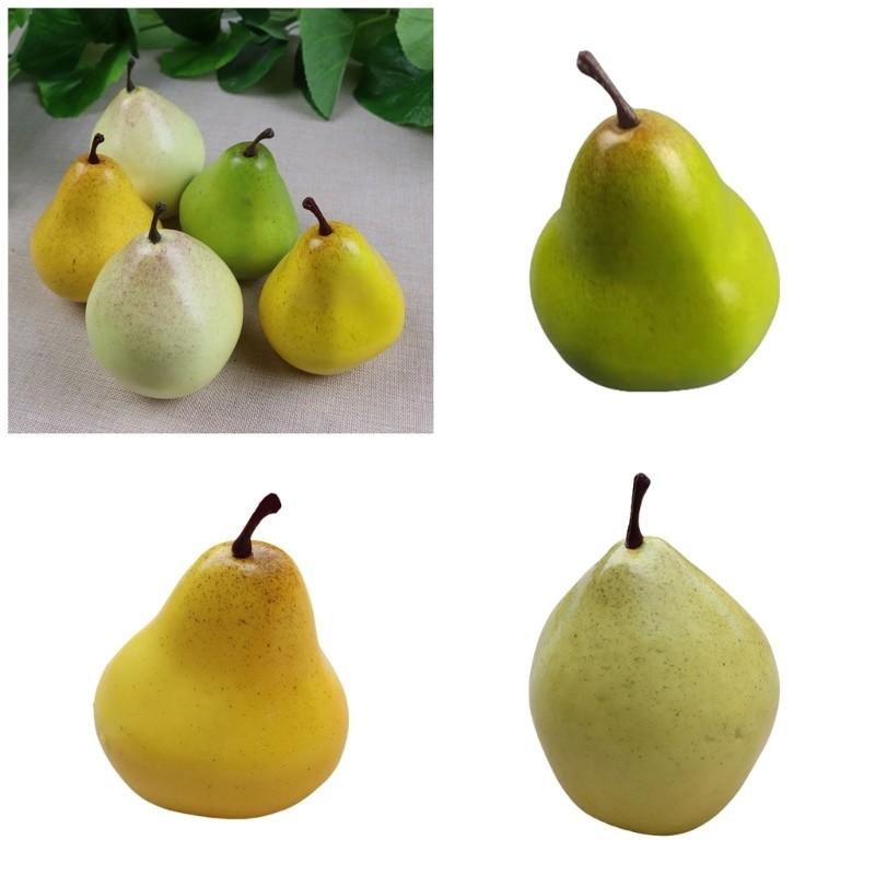 Artificial Pear for Kitchen Or Dining Room Faux Fruit Home Decoration Props Tool