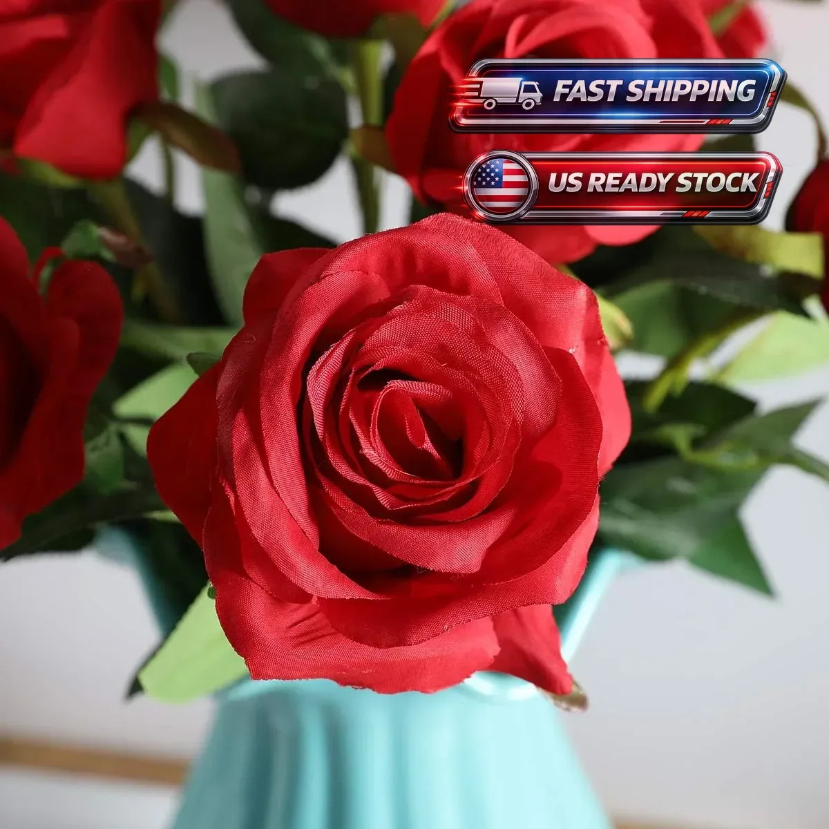 Bouquet Artificial Faux Silk Rose Flowers Wedding Party Events Decoration Xmas
