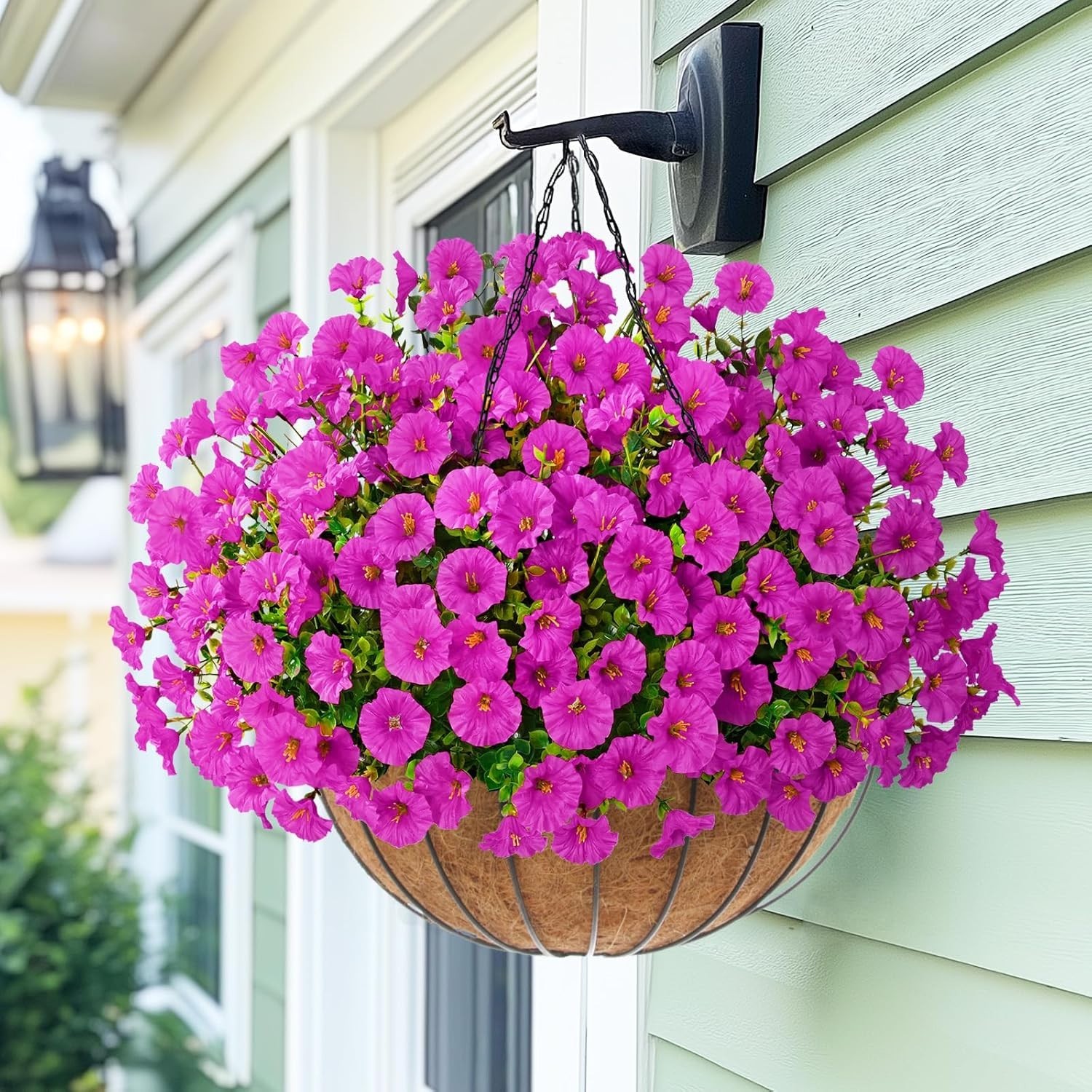 Artificial Flowers for Outdoors, 26 Bundles Fake Outdoor Flowers, UV Resistan…