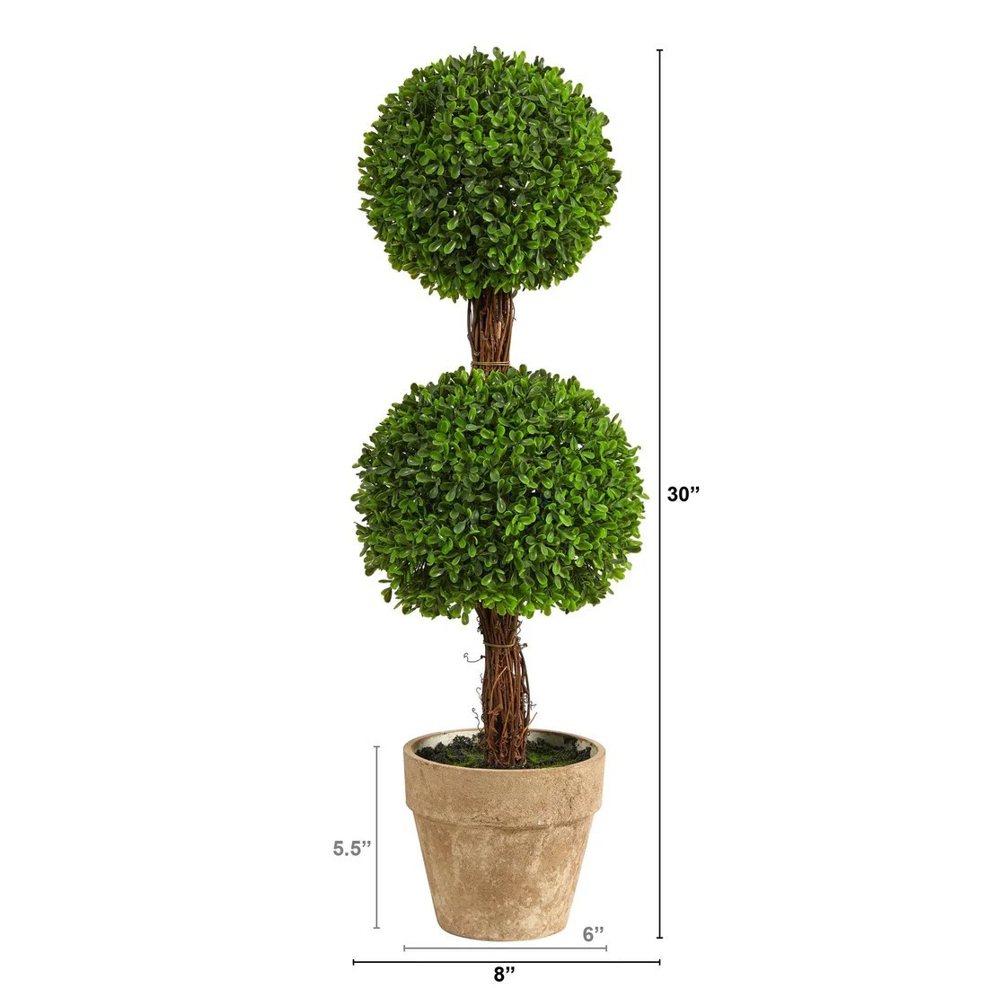 2.5′ Boxwood Double Ball Topiary Artificial Tree