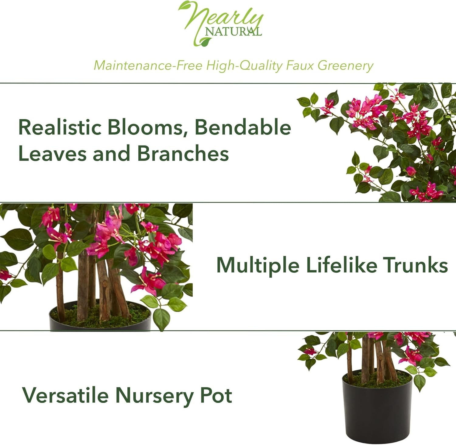 Stunning 42″ Bougainvillea Artificial Tree for Home Decor and Office Style