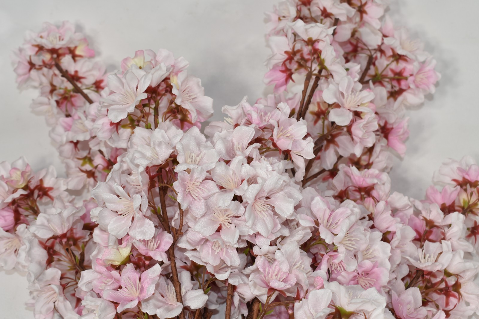 Pottery Barn Faux Pink Cherry Blossom Bundle Artificial Flowers 3 Stems 36″ NWOT