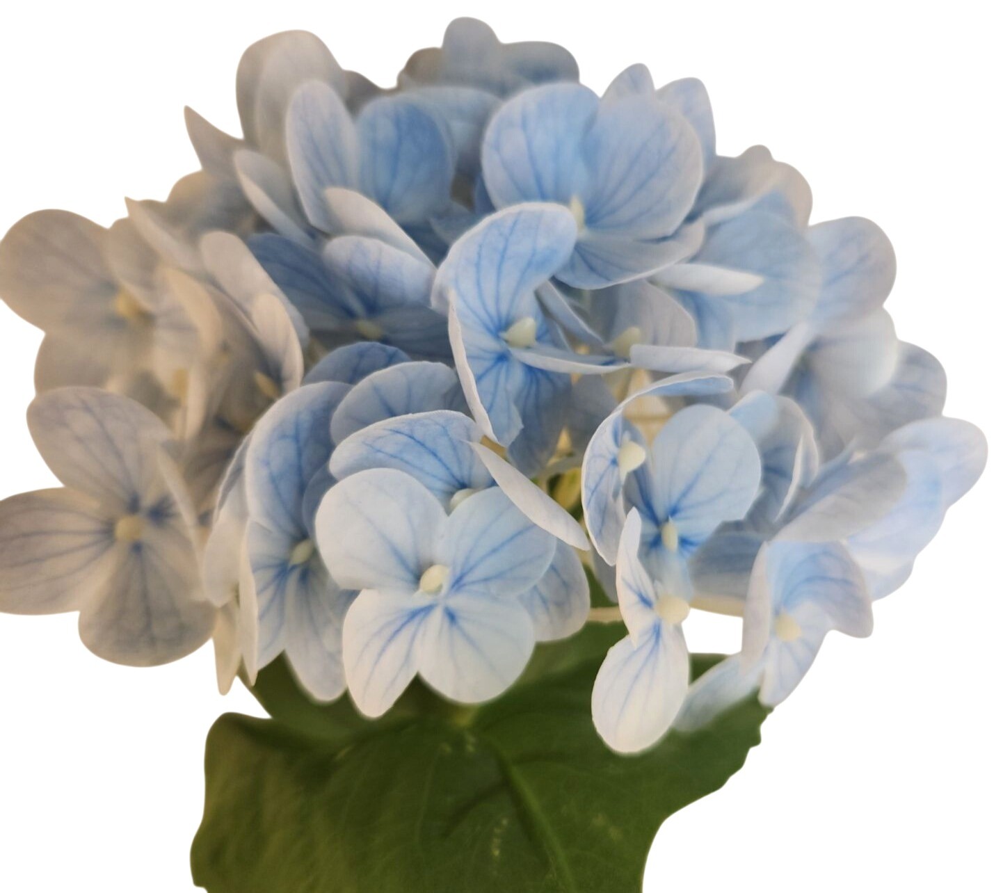 Soft Blue Artificial Hydrangea Stem Silk Flower Light Faux Floral Wedding Decor