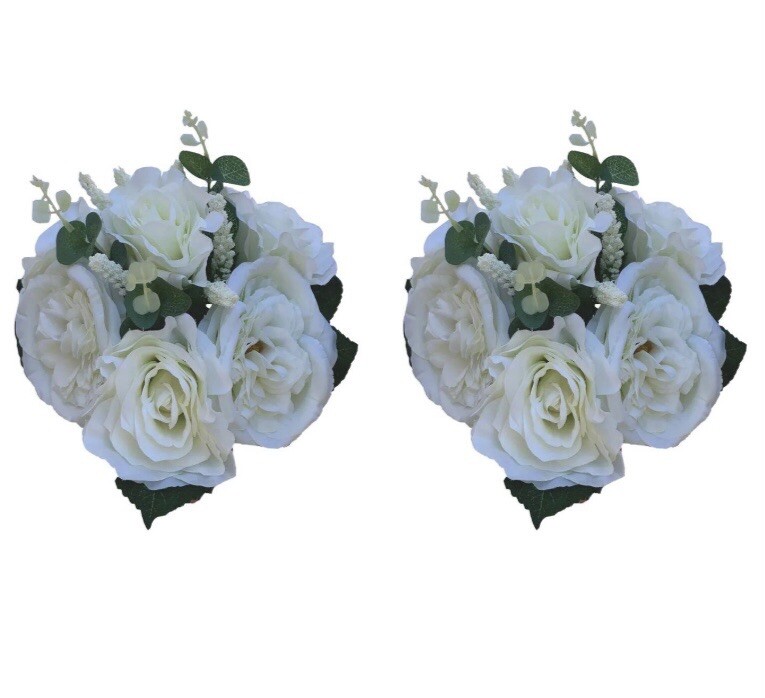 2 Pack Rose & Peony Assorted Bouquet for Wedding Party & Home Decor