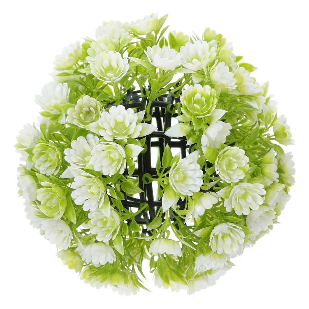 Lightweight White Faux Flower Sphere for Hanging and Table Centerpieces