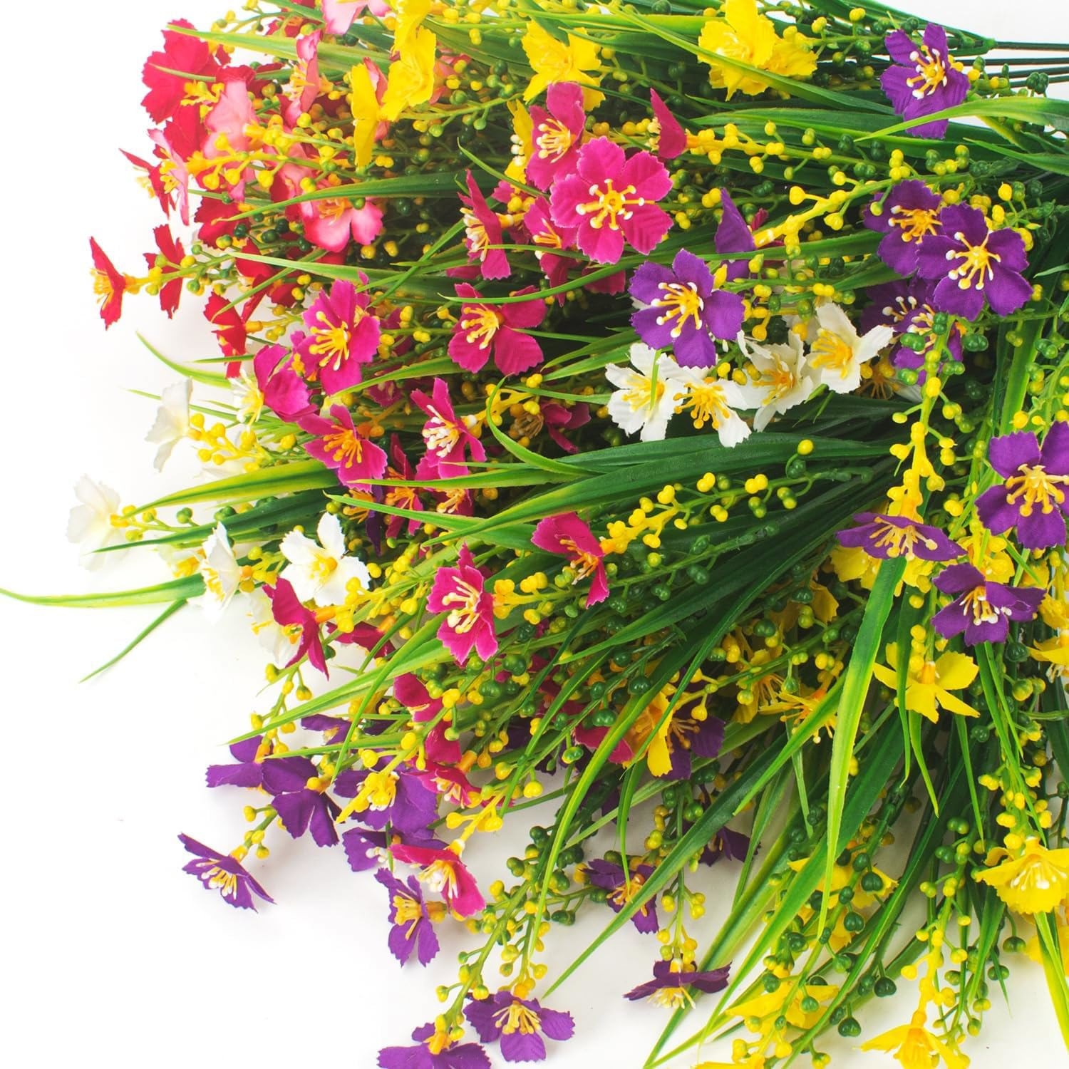UV-Resistant Artificial Flowers Mix Colors Fake Daisy Plastic Flowers Outdoor