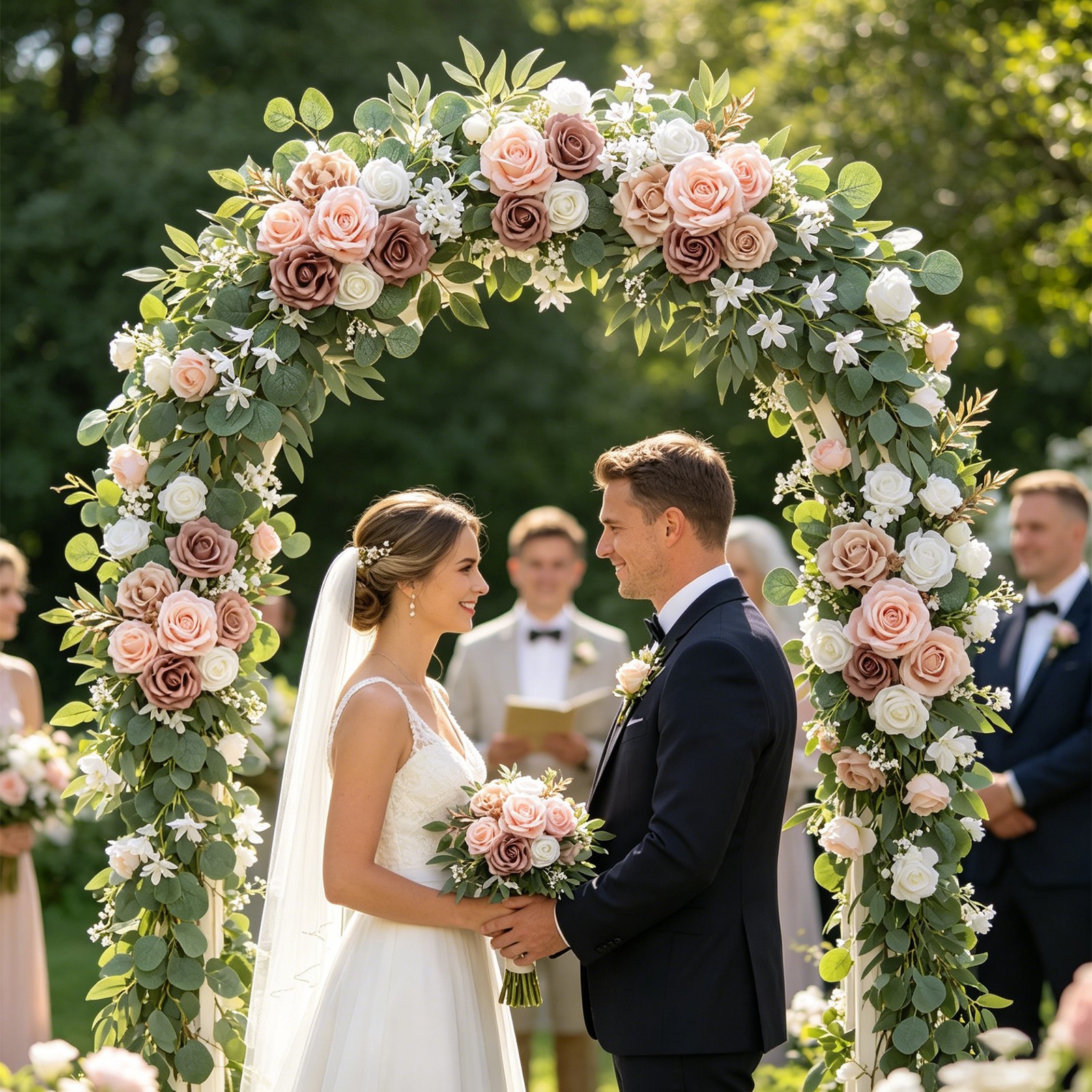Wedding Arch Flowers (Pack of 2), Artificial Flower for Wedding Decor Garland