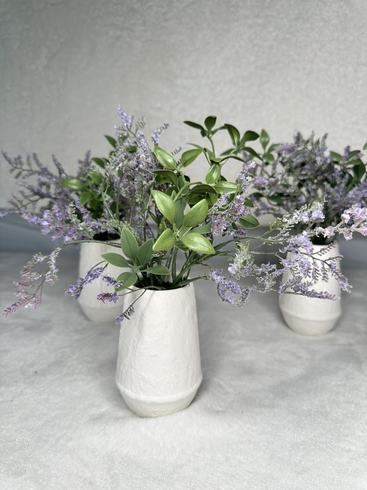 Target Tabletop Arrangement White Ceramic Faux Lavender Plant Modern Decor 1pc