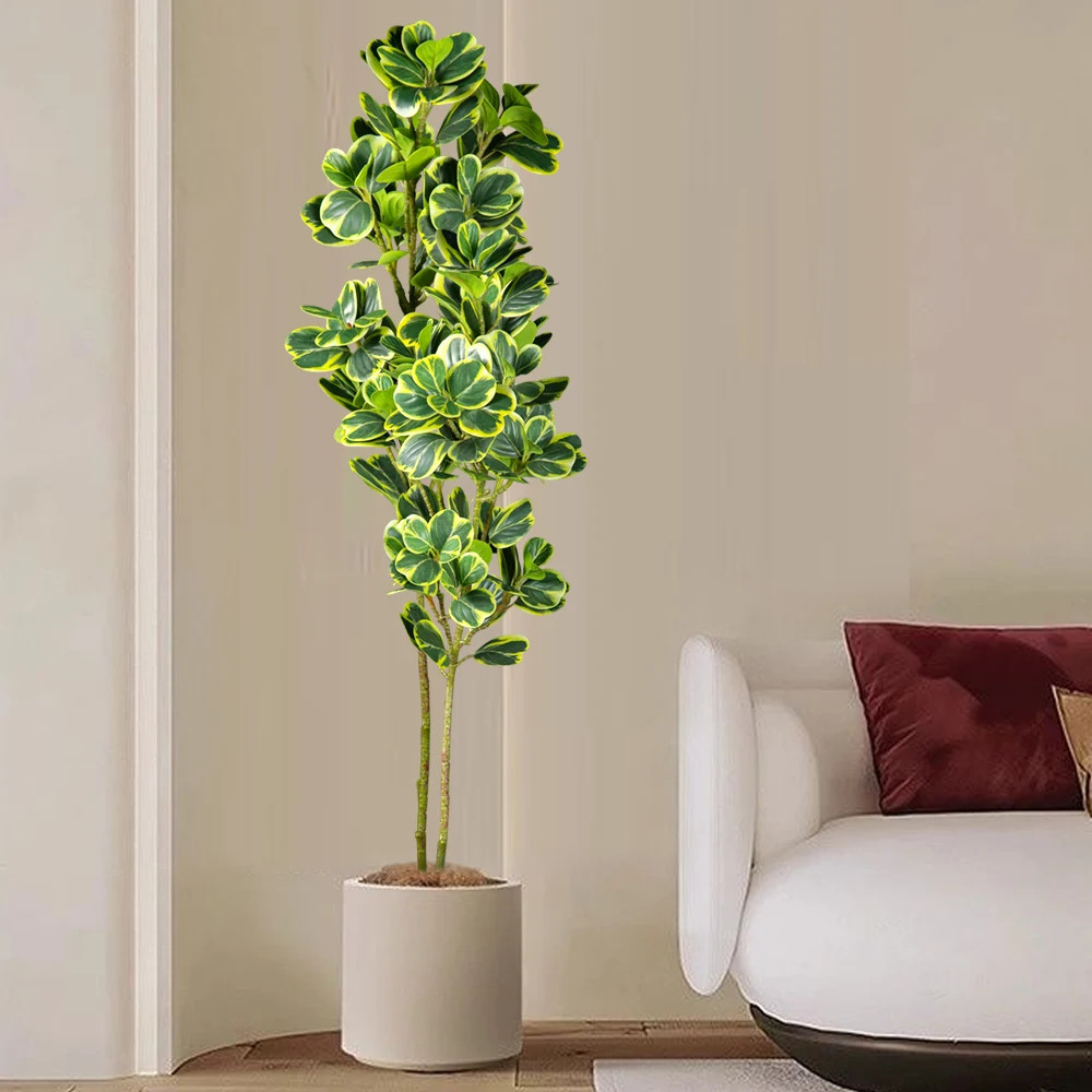 76cm/115cm Artificial Ficus Tree Fake Tropical Plants Plastic Rubber Branch
