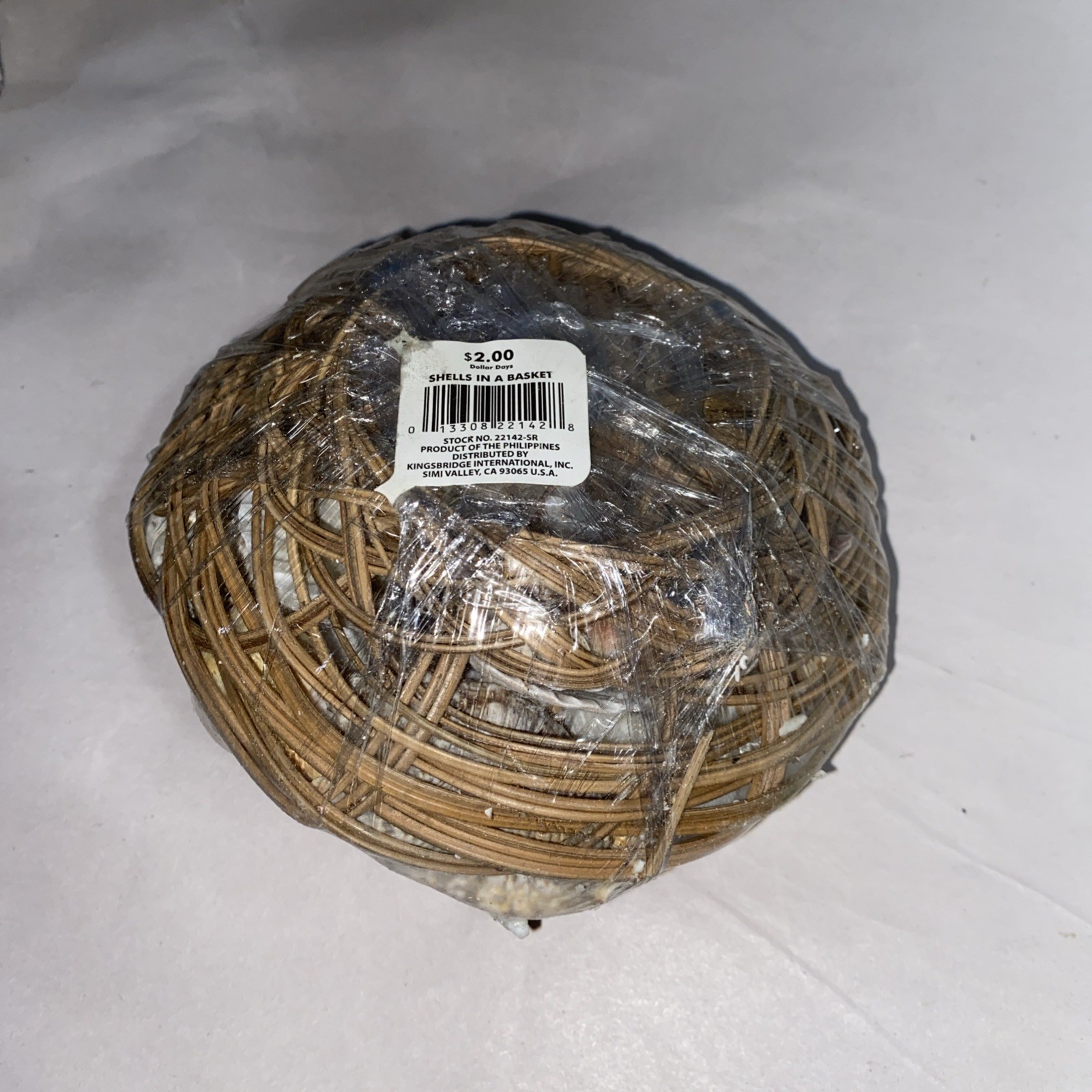 Pacific Authentic Seashells in Basket – Home Office Spa Decoration Assorted
